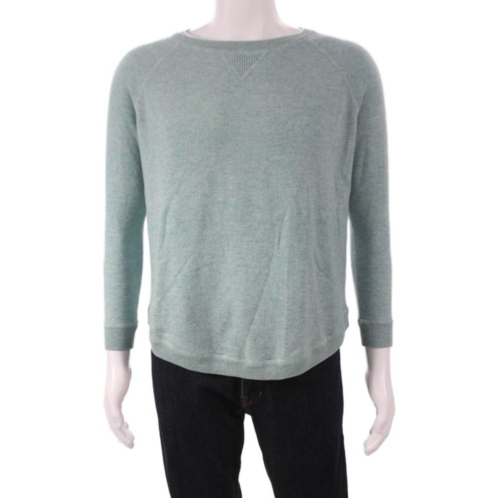 Kinross Cashmere Mens Pullover Sweater Crew Neck Blue Size S
